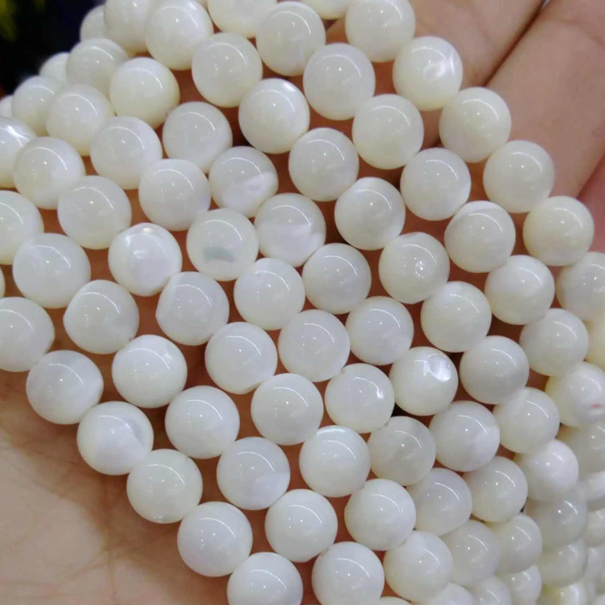 Gerçek Doğaltaş Akik Kaplangözü Lapis Kuvars Oniks 8mm Seçenekli - Krem