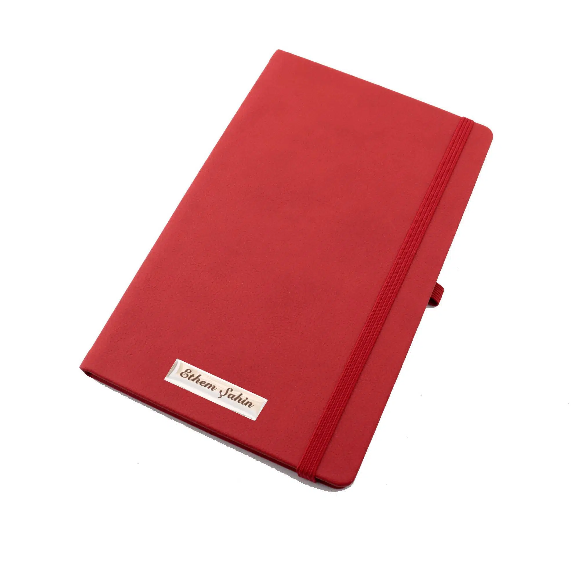İsme Özel Defter Lastikli Termo Deri Yılbaşı Hediyesi - Kırmızı