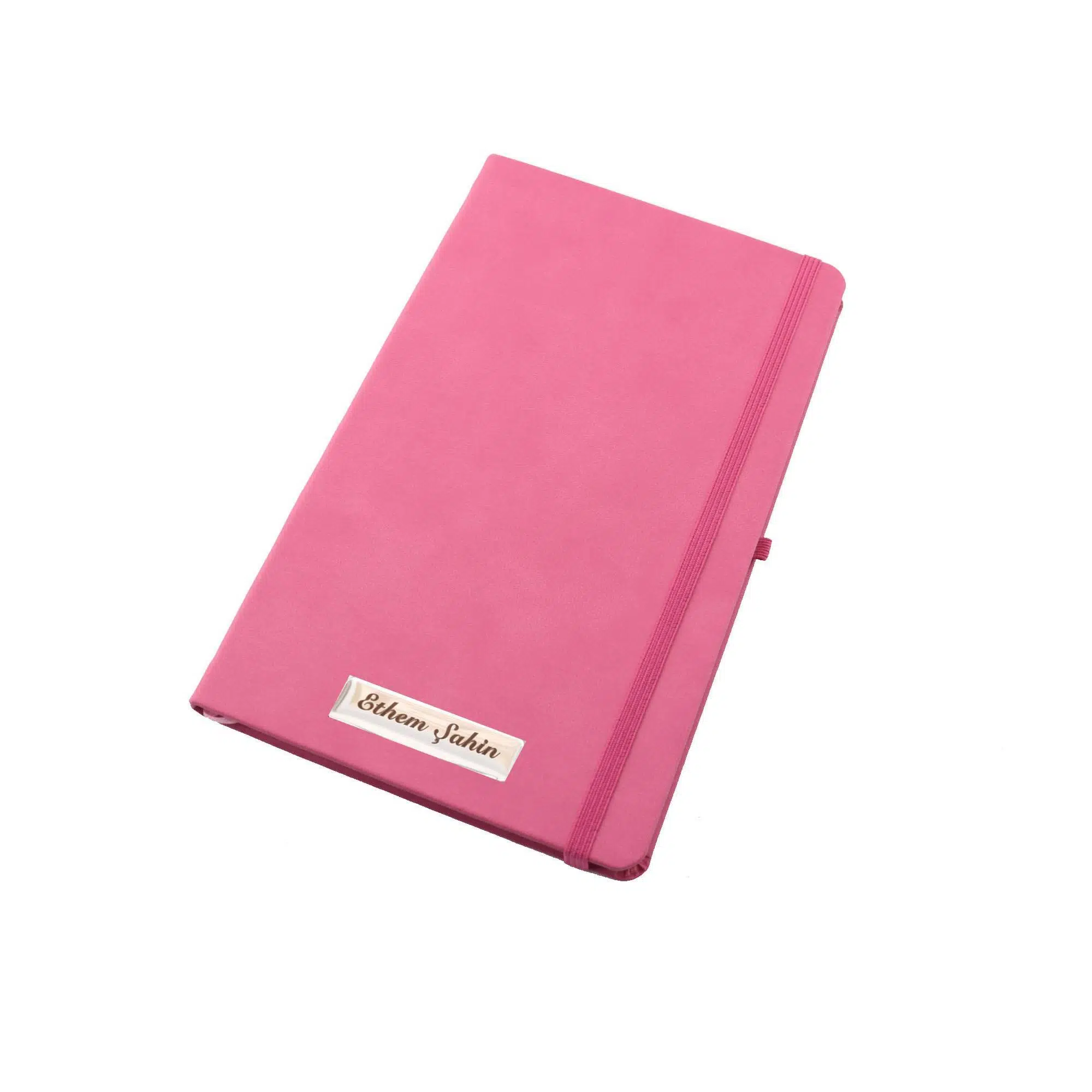 İsme Özel Defter Lastikli Termo Deri Yılbaşı Hediyesi - PEMBE