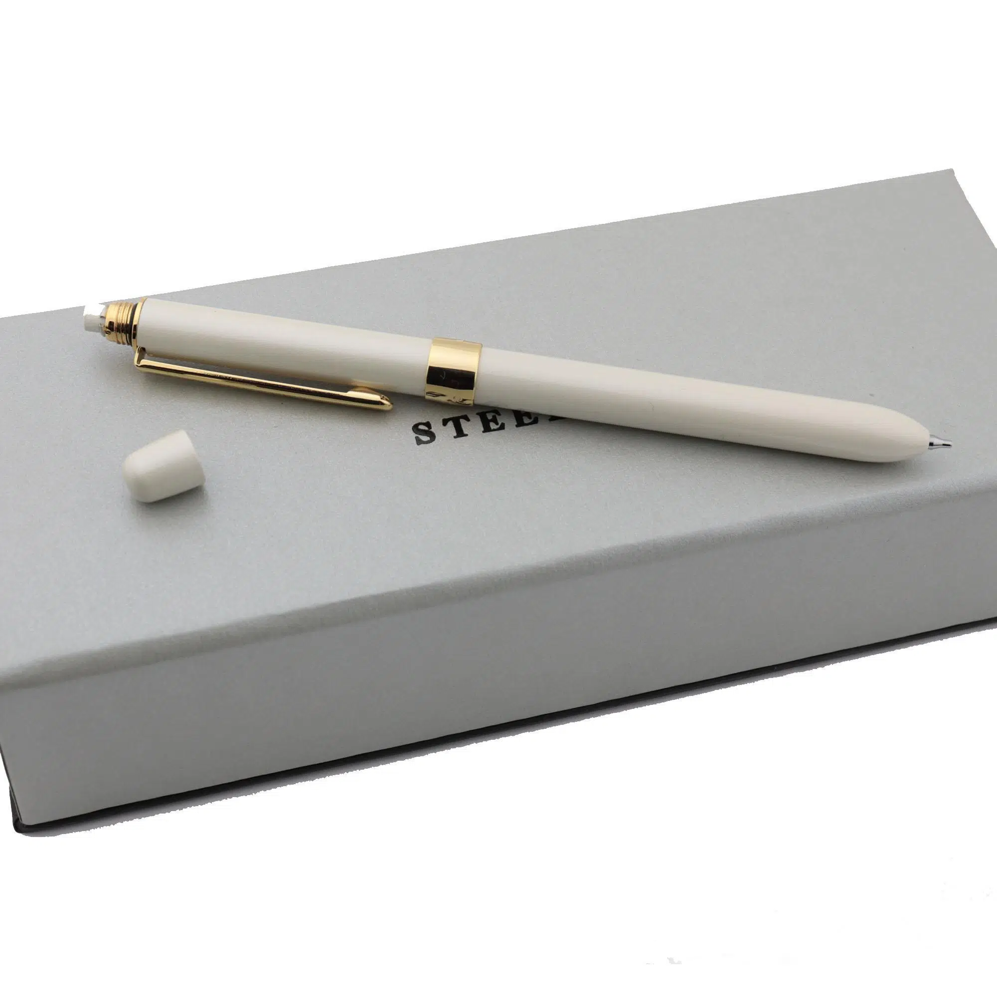 Üç Fonksiyonlu Steelpen Kalem - Beyaz